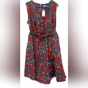 City Chic Black Sleeveless Scoop Neck Midi Dress